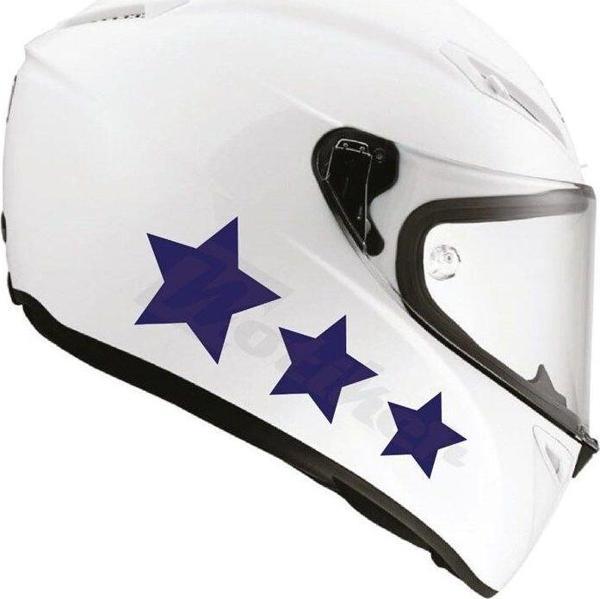 Tek Renk Üçlü Yıldız (triple Star Helmet Stickers) Kask Sticker Etiket Modeli 2 - Image 1