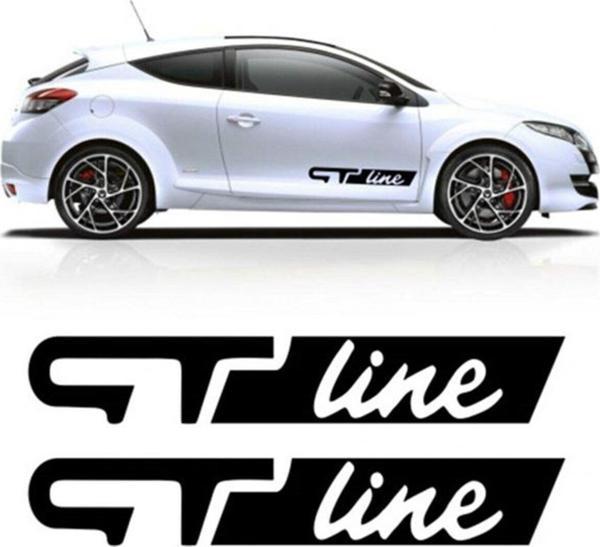 Renault GT Lıne Yazılı Yan Kapı Şerit Sticker Etiket Modeli - Image 1