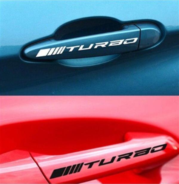 Turbo Yazılı Kapı Kolu Sticker Etiket Modeli - Image 1