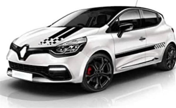 Renault Yan Ve Kaput Şerit Sticker Etiket Model - Image 1
