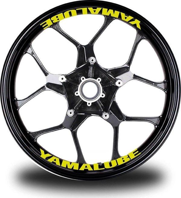 Yamalube Yazılı 8Li Jant İçi Yazı Sticker Etiket - Image 1