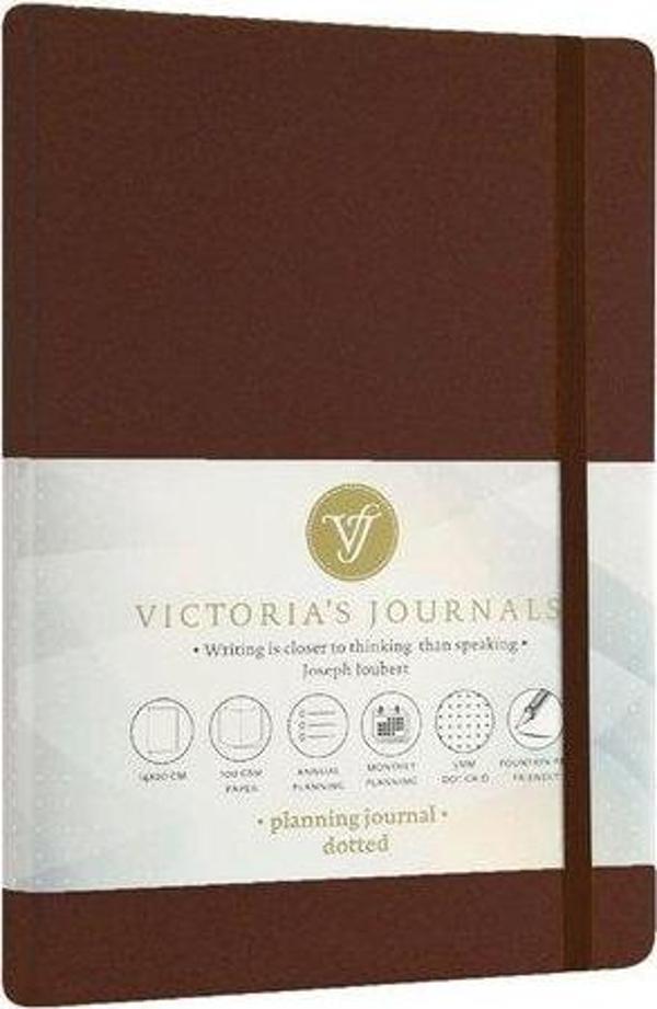Victorias Journals Venzi Sert Kapak Planlayıcı Defter 14x20 cm 100 gr Krem 96 Yaprak - Image 1