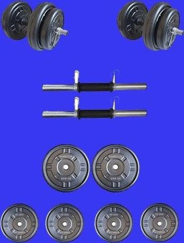 Moccastyle 20Kg Mocca Diamond 20 Kg Dambıl Seti Ağırlık Ve Vücut Geliştirme Aleti 20 Kg (20 Kg Plaka Ağırlığı) - Image 1