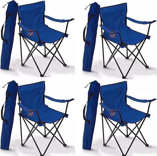 Moccastyle 4' Lü Kamp ,Plaj ,Piknik Sandalye Seti,Taşıma Kılıflı - Image 1