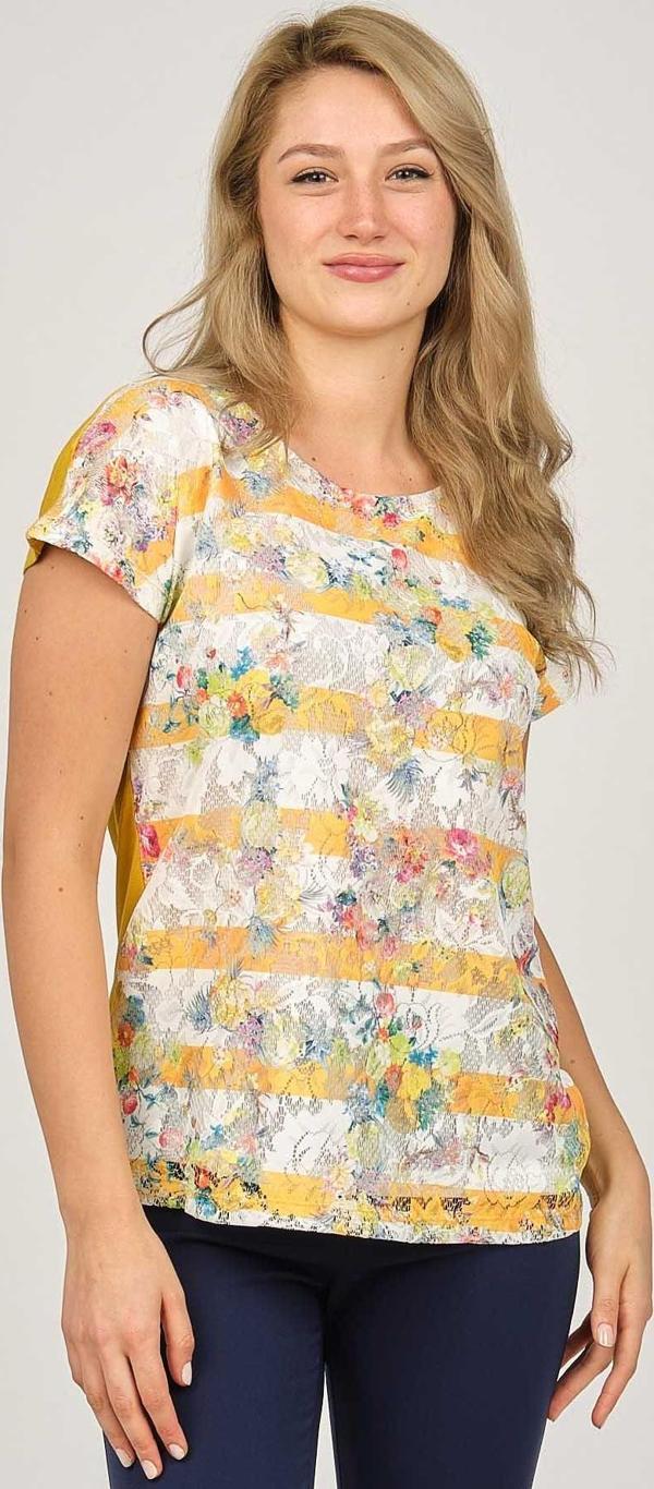 Sistas Kadın Çiçek Desenli Bluz 6690372 Sarı - Image 1