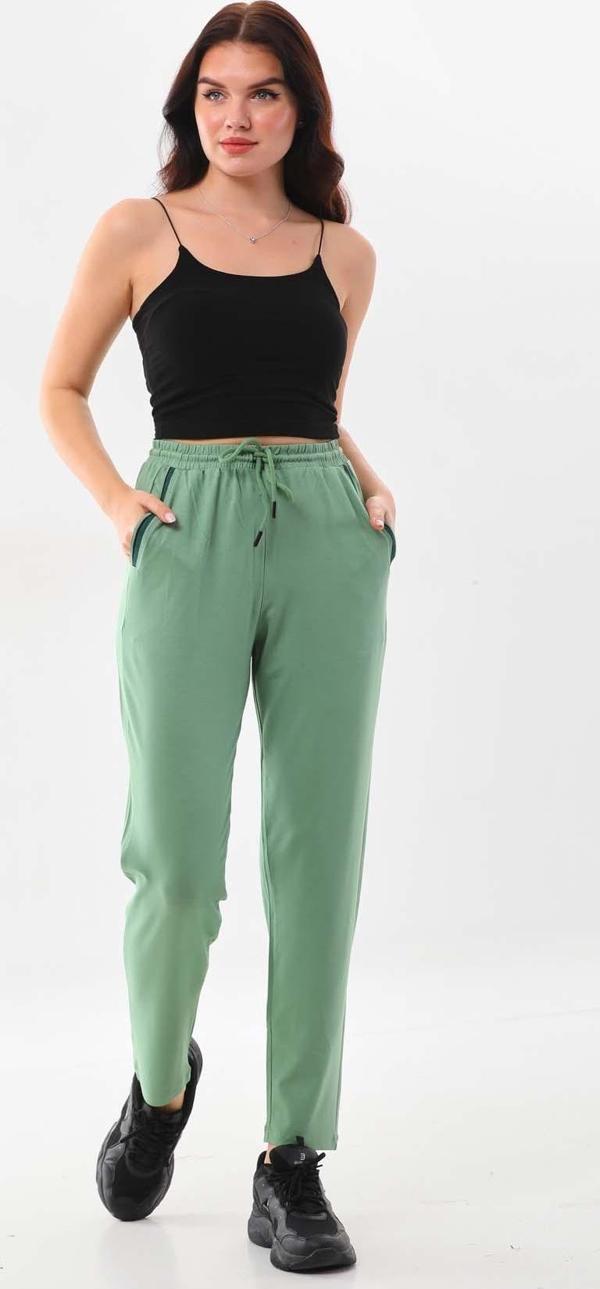 Sistas Kadın Belden Bağlamalı Rahat Form Pantolon 23413 Çağla - Image 1