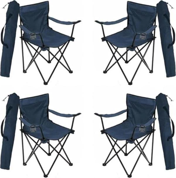 MoccaStyle MAVİ REJİSÖR SANDALYE 4LÜ - Image 1