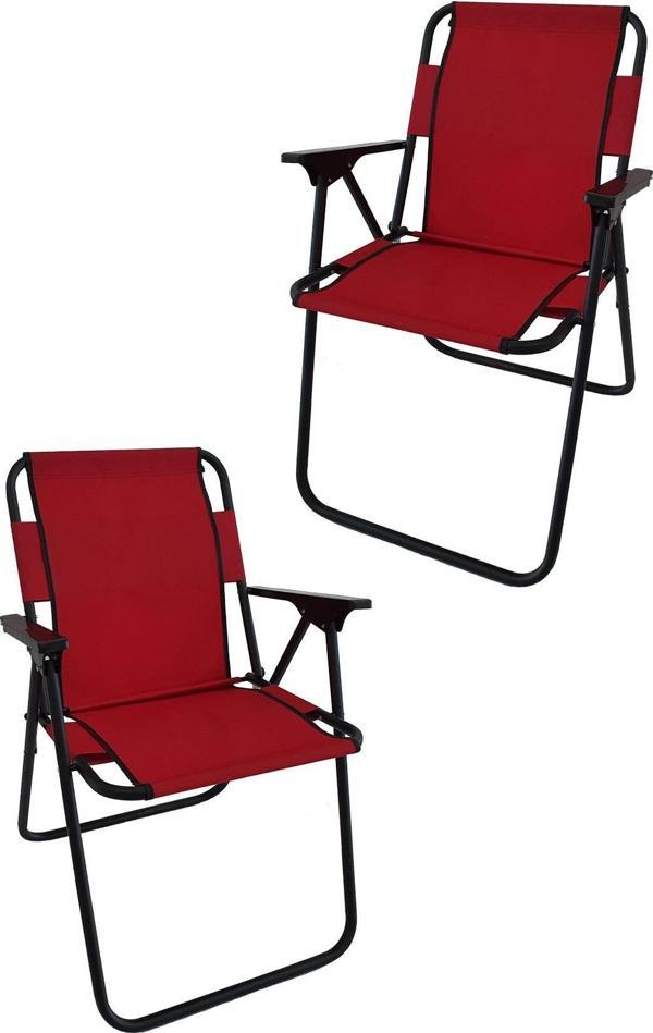 MoccaStyle KIRMIZI PLASTİK KOLLU SANDALYE 2'Lİ - Image 1