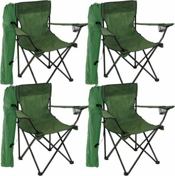 Moccastyle Plaj Ve Kamp Sandalyesi Katlanır Sandalye Bahçe Piknik Plaj Balkon Sandalyesi 4 Adet - Image 1
