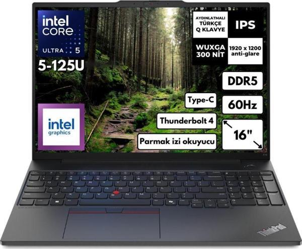 LENOVO Thinkpad E16 G2 Ultra 5-125U 64 Gb Ram 512 Gb Ssd 16"  Free Dos 21Ma003Mtx Kt23 - Image 1