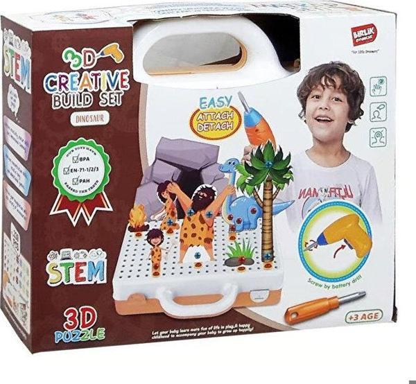 Birlik Oyuncak 3D Stem Eğitici Matkap Seti Dinazorlar - Image 1