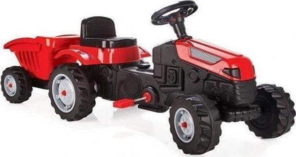Pilsan Active Römorklu Traktör Pedallı - Kırmızı 07 316 - Image 1