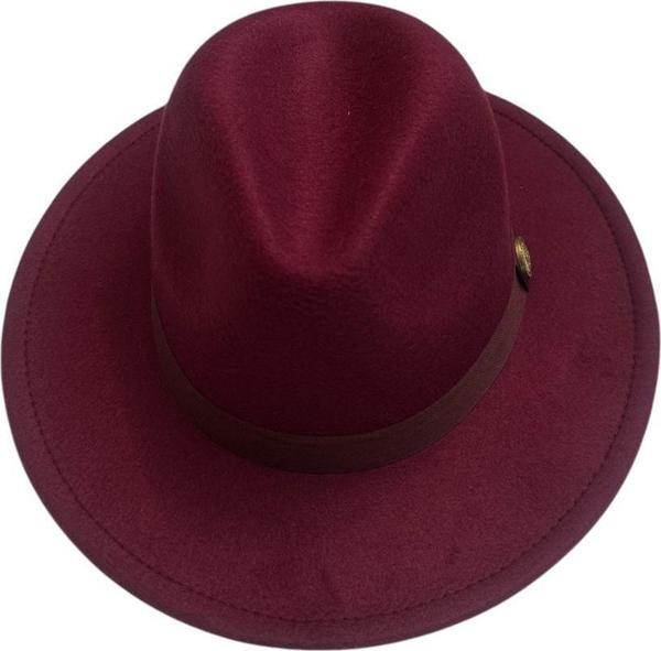 Tasarım Bordo Fötr Şapka - Image 1