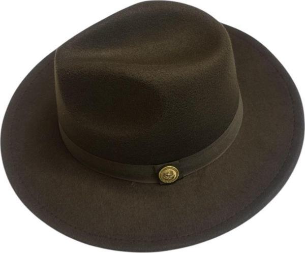 Tasarım Kahverengi Fötr Şapka - Image 1