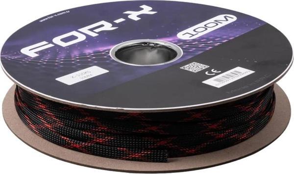 FOR-X Kablo Çorabı Kırmızı Siyah 10 Mm 100 Metre - Image 1