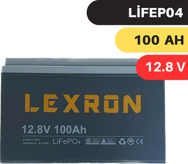LEXRON 100A 100 Amper 12.8V Lityum Akü - Image 1