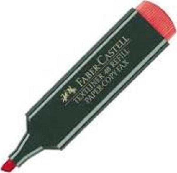 Faber Castell Textliner Highlighter Kırmızı Fosforlu Kalem 10'lu - Image 1