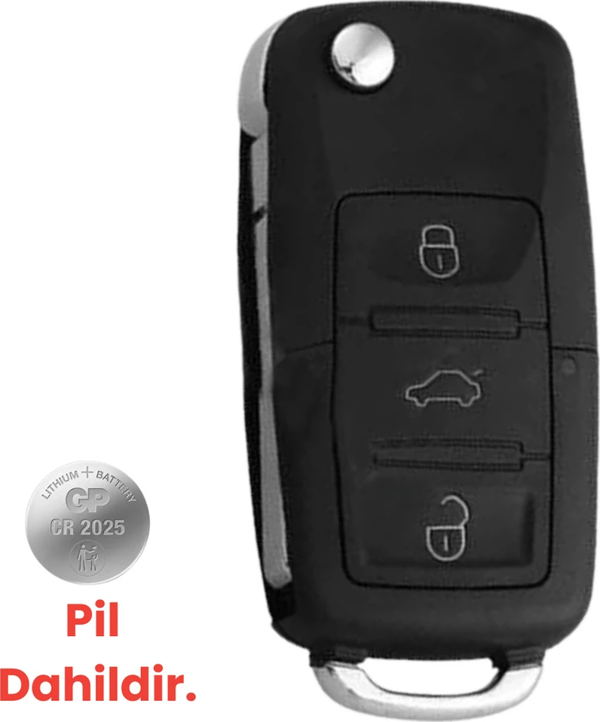 Volkswagen Anahtar Kumanda Kabı Sustalı Golf Polo Jetta Passat Anahtar - Image 1