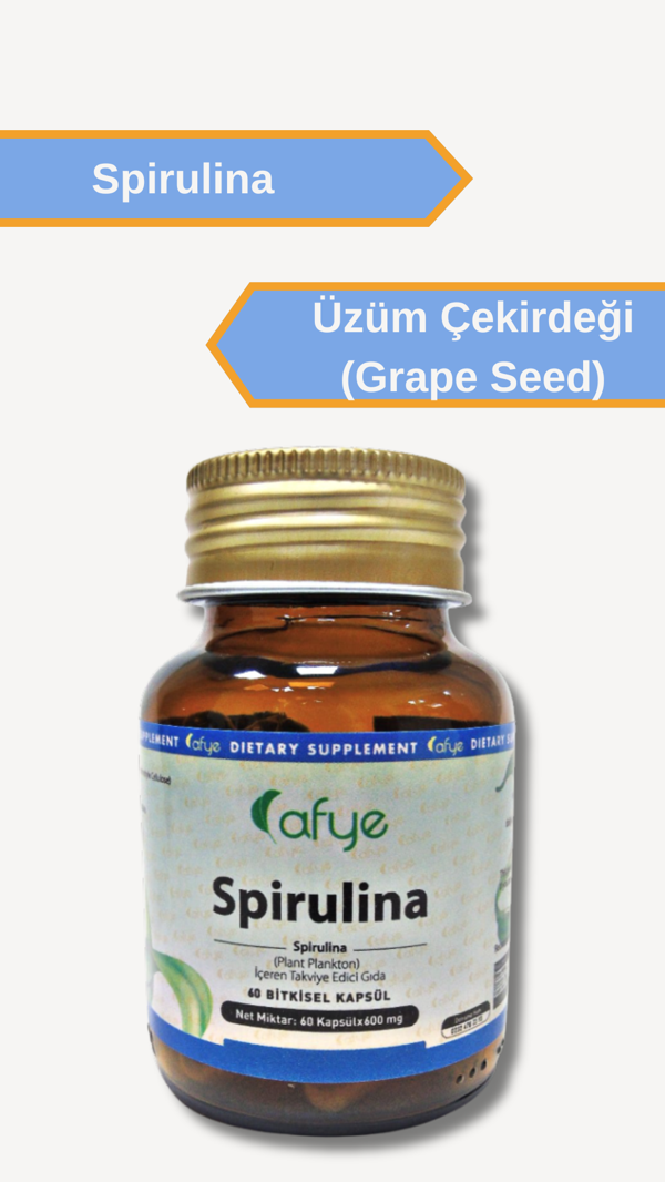 Afye Spirulina (plant plankton) 60 kapsül - Image 1