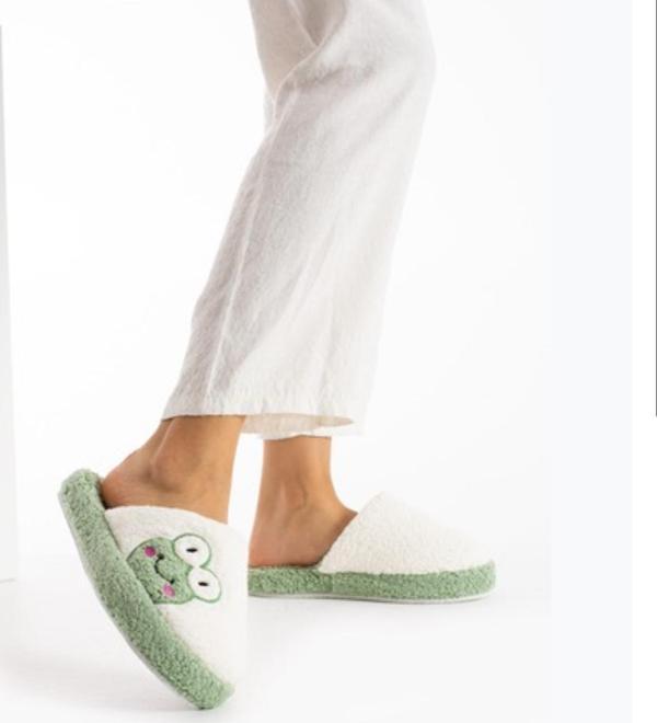 Kadın Hayvan Desenli Peluş Ev Terliği Tüylü Terlik TS1180 - Image 1