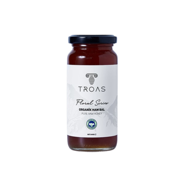 Troas Arıcılık Organik Ham Çiçek Balı (Floral Series) 340 Gr - Image 1
