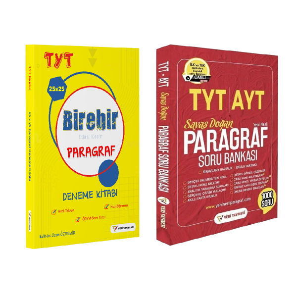 Veri 2023 YKS Birebir 25x25 Paragraf Deneme ve TYT-AYT Soru Bankası İkili Set Veri Yayınları - Veri Yayınları - Image 1