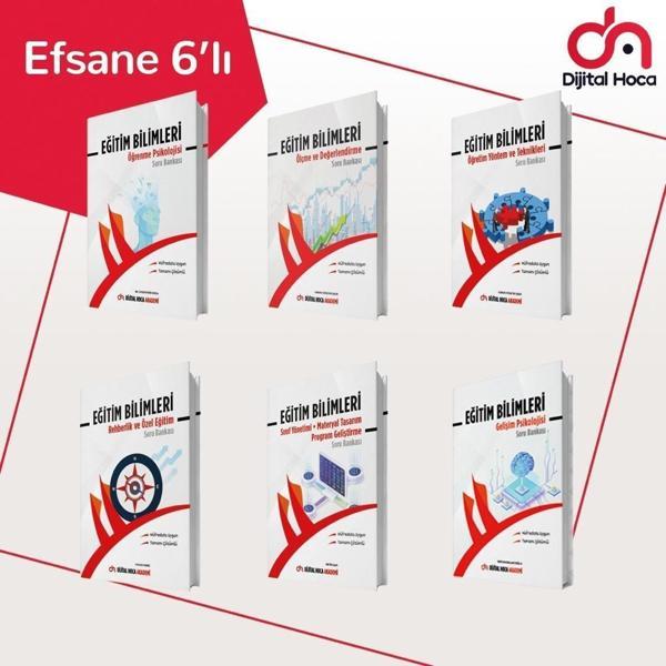 Dijital Hoca Akademi 2022 Kpss Eğitim Bilimleri Efsane 6'Lı Tamamı Çözümlü Soru Bankası Seti - Dijital Hoca Akademi - Image 1