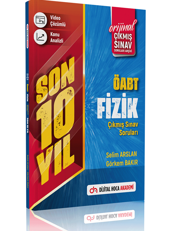 Dijital Hoca 2023 ÖABT Fizik Son 10 Yıl Orijinal Çıkmış Sınav Soruları Video Çözümlü - Dijital Hoca Akademi - Image 1
