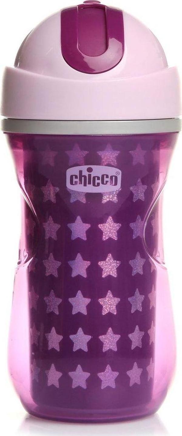 Chicco Isı Yalıtımlı Pipetli Kiz Bebek Sport Bardak 14+ Ay - Image 1