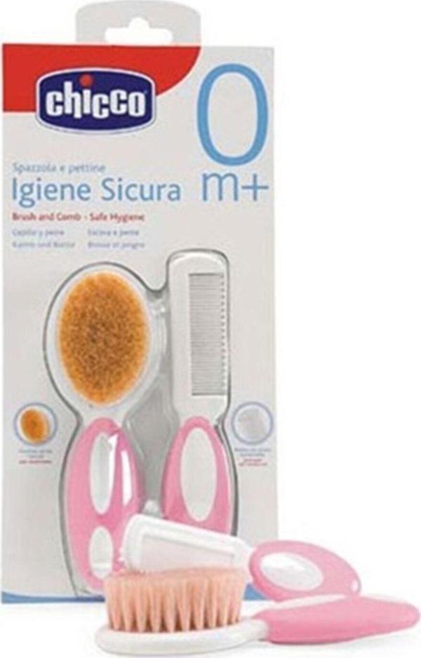 Chicco Pembe Bebek Tarak Ve Fırça Seti - Image 1