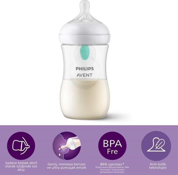Philips Avent Natural Response Pp Antikolik Biberon 260 Ml 1 Ay+ Scy673/01 - Image 1