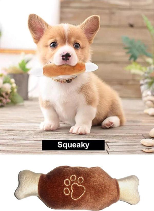 Tineke Peluş Kemik Dayanıklı Sesli Köpek Oyuncağı - Image 1