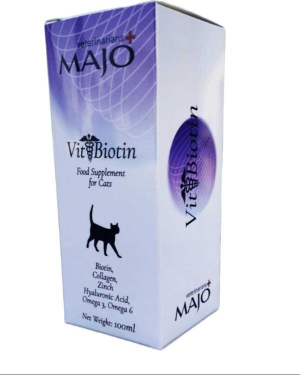 Tineke Majo Vit&Amp;Biotin Kediler Için Tüy Sağlığı Tüy Dökümü Engeleyici Vitamin - Image 1