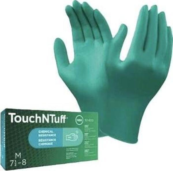 Gıda Uyumlu Yeşil Nitril Pudrasız Kullan At Muayene Eldiveni ANSELL 92-600 - 100 adet - Antistatik 7.5-8 Numara Medium - Image 1