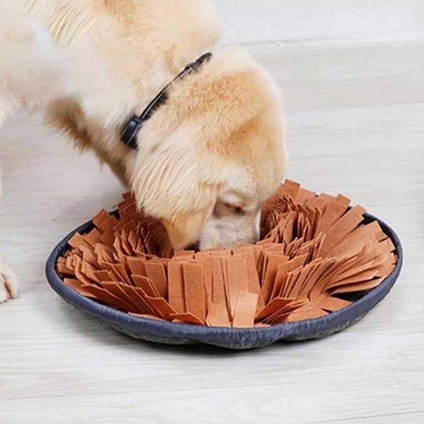 Tineke Köpek Yavaş Besleme Matı Mama Bulmaca Matı - Köpek Interaktif Oyuncağı Kahverengi - Image 1