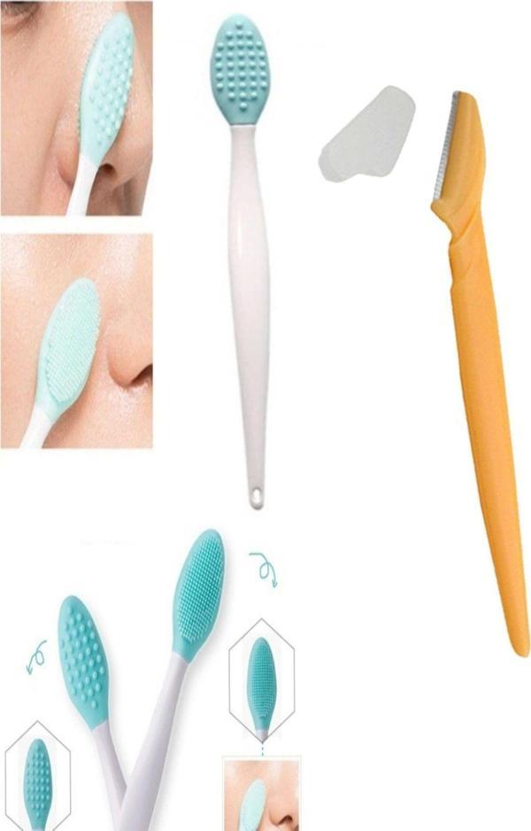Tineke Burun Siyah Nokta Cilt Ve Yüz Temizleyici Temizleme Fırçası Dudak Peeling Ve Kaş Usturası 1 Adet - Image 1