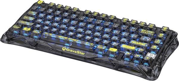 GravaStar Mercury K1 Lite RGB Kablosuz Mekanik Gaming Klavye, İngilizce Q, Transparan Siyah - Image 1