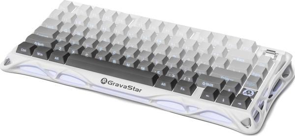 GravaStar Mercury K1 RGB Kablosuz Mekanik Gaming Klavye, Alüminyum Çerçeveli, İngilizce Q, Beyaz - Image 1