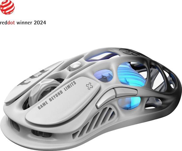 Gravastar Mercury M1 Pro RGB 26K DPI Optik Gaming Mouse, Kablosuz, Magnezyum Alaşımlı, Programlanabilir 5 Tuşlu, Siyah-Beyaz - Image 1