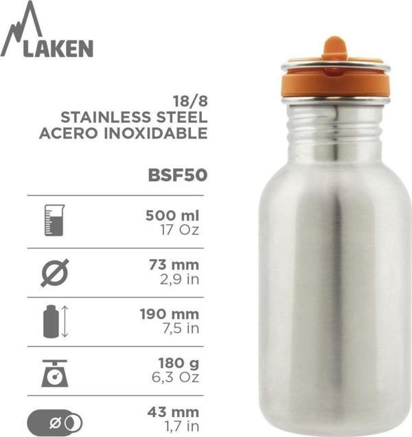 Laken  Şişe  ACERO T.FLOW 0,5L Paslanmaz Çelik - Image 1