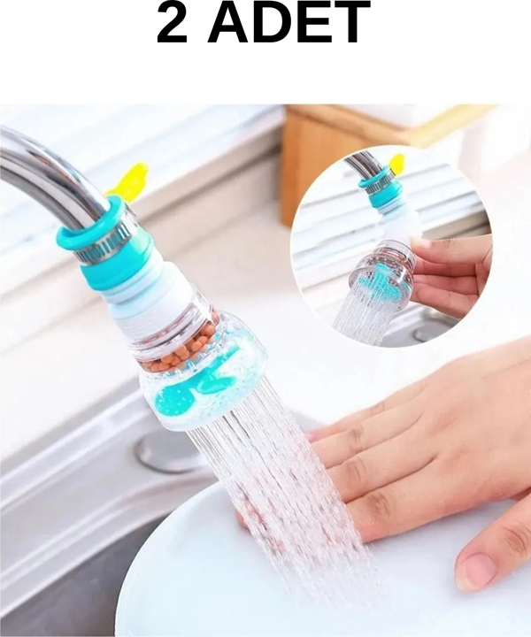 Trade Bazaar Oynar Başlıklı Hortumlu Musluk Başlığı Pervaneli Taşlı Lavabo Batarya Su Tasarruflu Başlık - Image 1