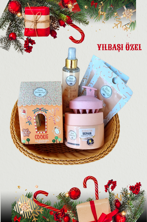 Bee Beauty Yeni Yıl Sepetli Saç Bakım Seti - Image 1