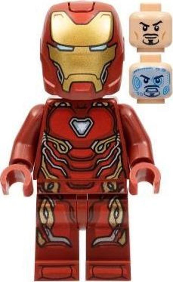 LEGO Minifigür Minifigure Sh828 Iron Man Mark 50 Armor - Helmet with Large Visor and Hair - Image 1