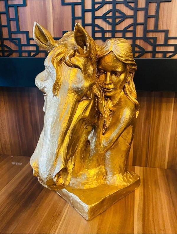 Myk Hediye Ve Sanat Atölyesi At Ve Yavrusu Dekoratif Biblo Ev Ve Ofis Hediyeleri - Image 1