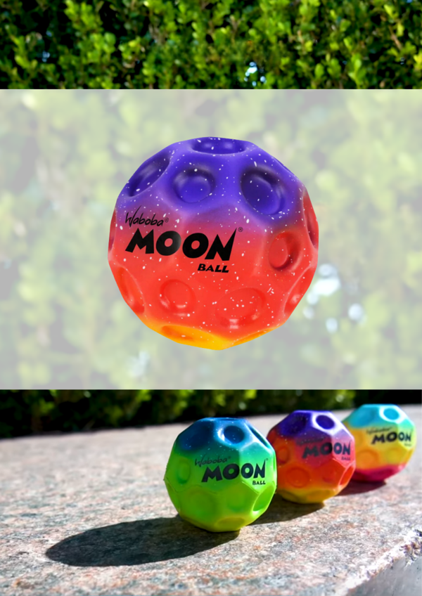 Waboba Rainbow Moon Ball Top Mor Kırmızı Sarı - Image 1