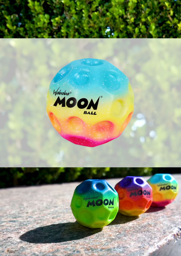 Waboba Rainbow Moon Ball Top Pembe Sarı Mavi - Image 1