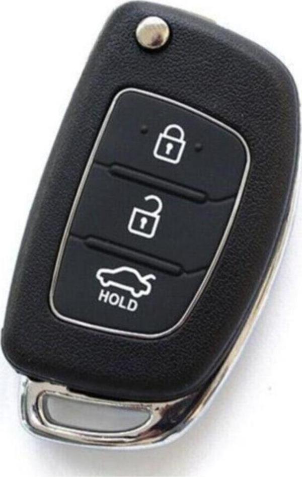 Hyundai Accent Blue - I20 - I30 - Ix35 3 Buton Sustalı Kumanda Kabı - Image 1