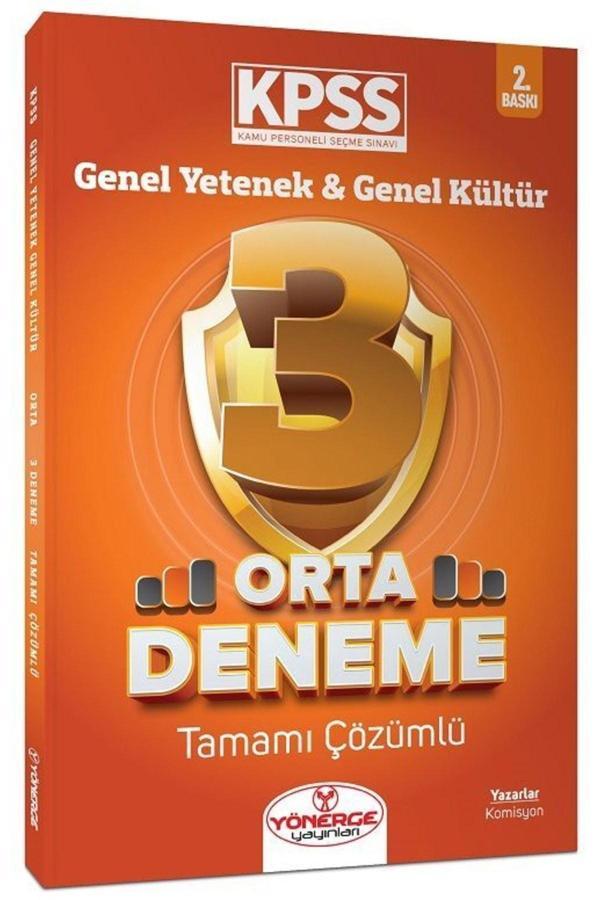 Yönerge 2023 Kpss Genel Yetenek Genel Kültür Orta 3 Deneme Çözümlü - Yönerge Yayınları - Image 1