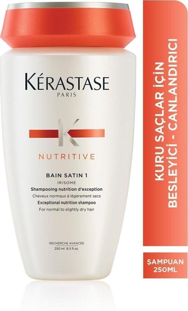 Kerastase Nutritive Bain Satin No:1 Kurumaya Meyilli Saçlar I?Çin Besleyici Şampuan 250Ml - Image 1