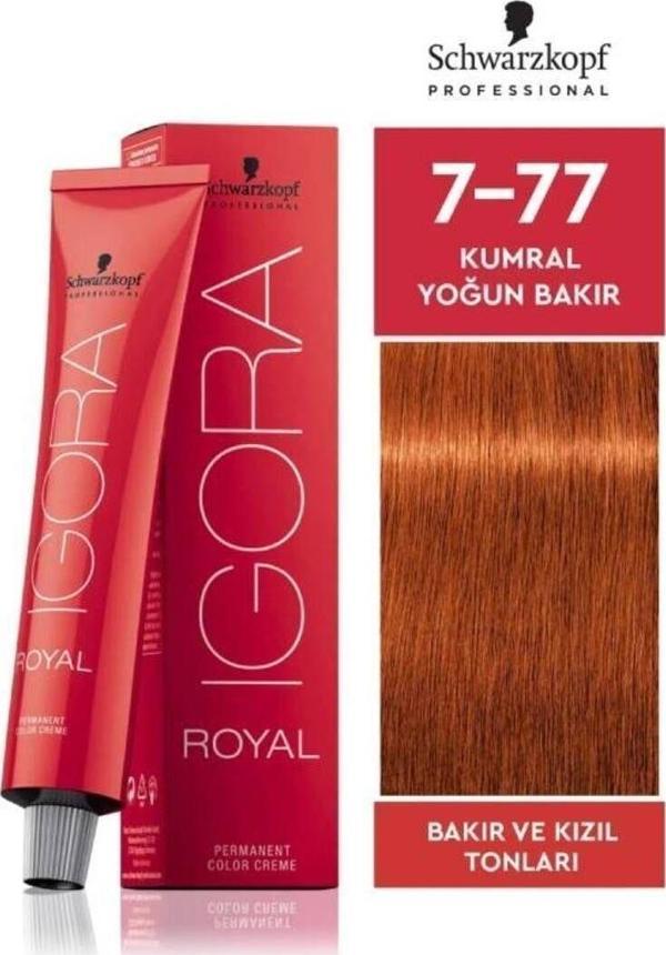 Schwarzkopf Igora Royal 7-77 Kumral Yoğun Bakır 60 Ml - Image 1